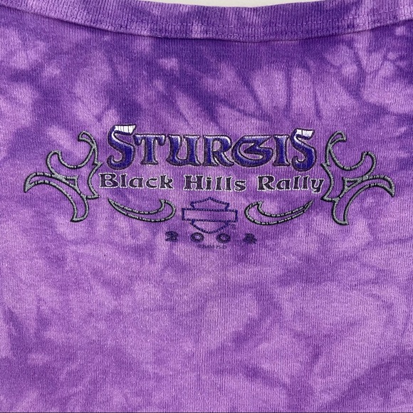 HARLEY-DAVIDSON Purple Tie Dye Sturgis Black Hills Rally Rapid City S.D Tank Top - Picture 3 of 8